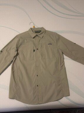 Rugged Elements Men's Long Sleeve Utility Shirt Khaki Size M